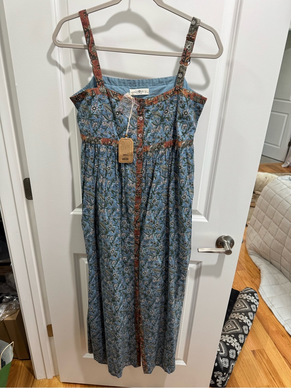 Natural life Sidney Maxi Dress - Blue Floral Cotton - S